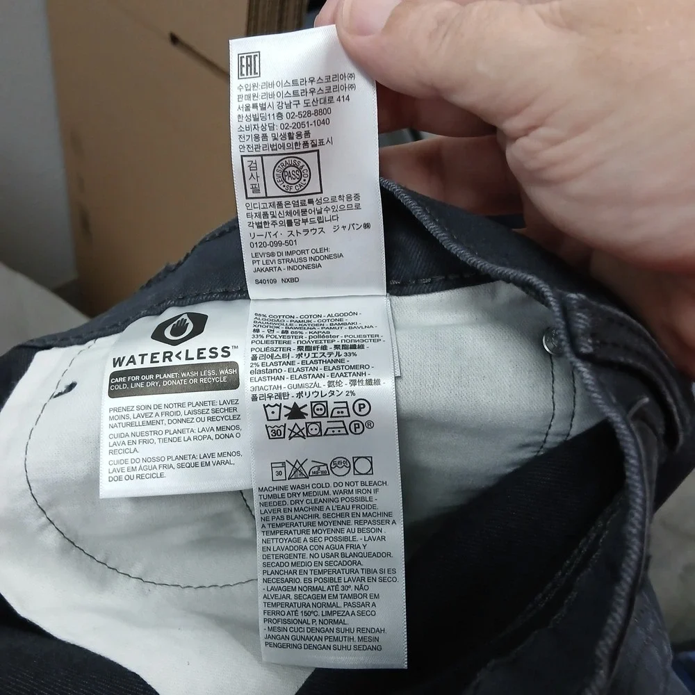 Levi's 541 Athletic Taper Jeans 38x30‎ Dark Grey Denim Pants
